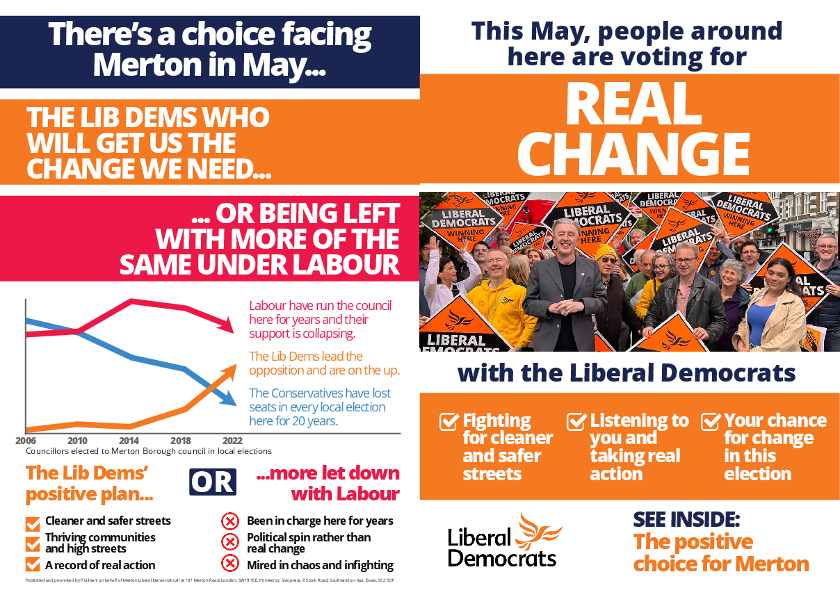 Real change for Merton leaflet