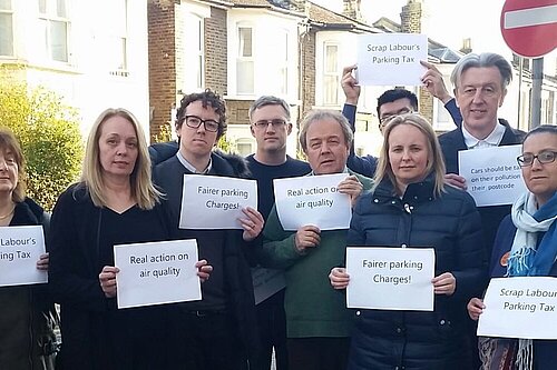 Lib Dem campaigners fighting for fair parking charges in Merton