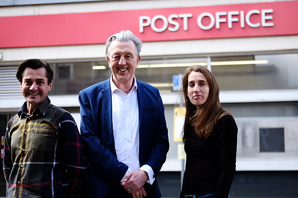 Raynes Park Councillors and Wimbledon MP Paul Kohler outside Raynes Park Post Office