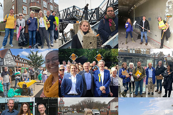 Merton Lib Dem teams in action
