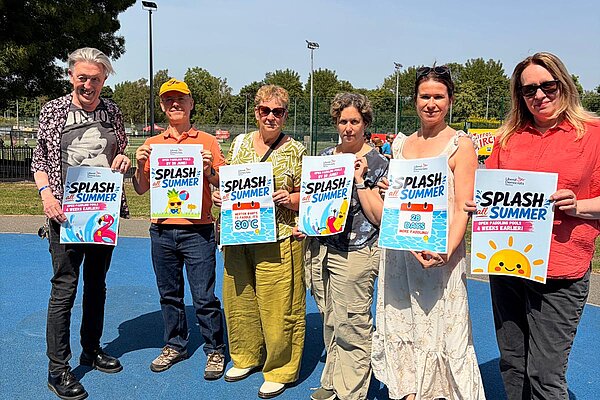 Merton Lib Dems at Wimbledon Park splash pad