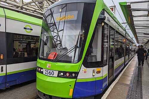 Wimbledon bound tram